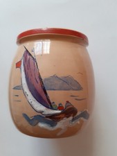 Ancien pot Yaourt peint Décor