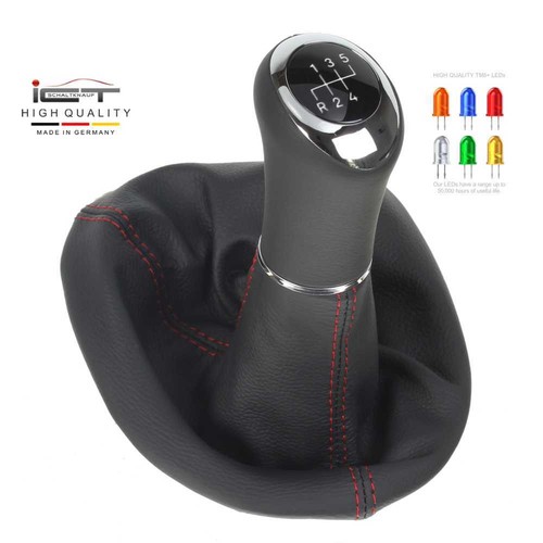 Pommeau levier cuir pour
