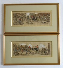 A BRUNET, 2 lithographies