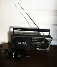 Vintage Poste De Radio Portable SABA RX 125 Fonctionnel AC / DC 4 Band 