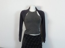 ? Gilet/ Boléro/ Top Violet Prune à Manches Longues- Taille 1- Cache Cache