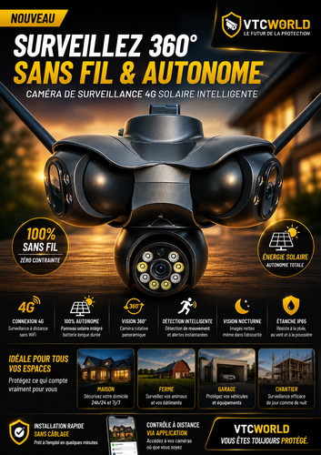 Caméra objectif 360 - objectif, 360°