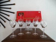 5 verres vin cuit / porto cristal D'Arques FLEURY EPI - 7 cl - H 13,5 cm