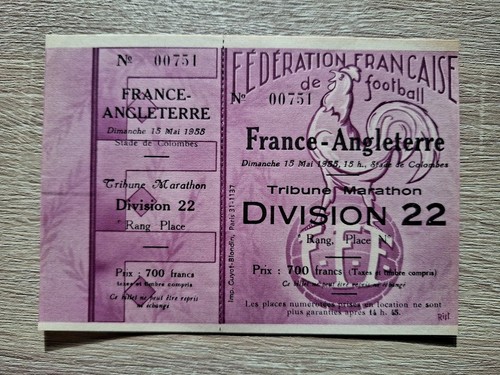 Billet ticket match football - match,