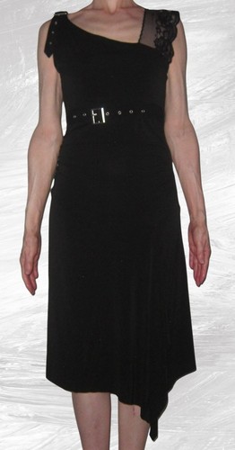 Robe noire mango - noire, customisée