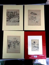 JAPON - 7 DESSINS SIGNES- VOYAGE/ EXPO 1970 DE BERTHOMME ST-ANDRE (1905-1977)