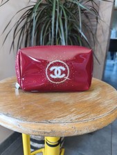 CHANEL Trousse de Toilette Rouge Brillant Maquillage Authentique Pochette Vip 