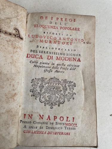 Ancien livre italien - livre,