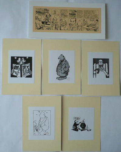 Lot cartes pastiches tintin - lot,