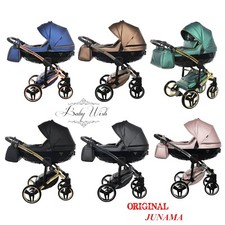 JUNAMA Fluo Ligne V2 Bébé Landau Poussette 3in1, Nacelle+Poussette +Siège Auto