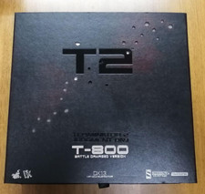 Hot Toys Movie Masterpiece Figurine Terminator 2 DX13 T-800 Battle Damage Occ...