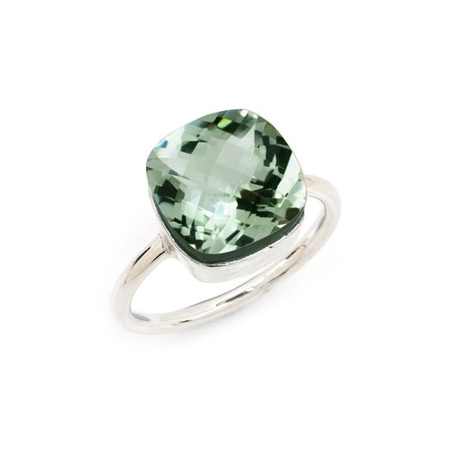 Bague améthyste verte bague