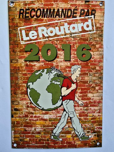 Plaque émaillée routard - émaillée, du