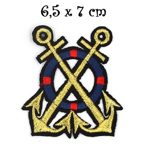 écusson patch ancre bleu - ancre,