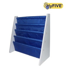 Bibliothèque Pour Enfants Étagère De Rangement Étagères En Tissu Bleu 4 Niveaux