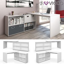  Bureau d'angle table de bureau informatique Bureau PC Flexplus Blanc Vicco 