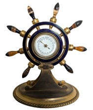 Baromètre gouvernail de marine, NO pendule clock uhr reloj barometer barometro
