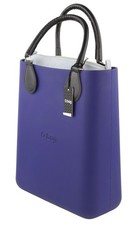O bag Chic Sac pour Femmes OS Bleu Double Poignées Poche Mini Tote Carré Logo