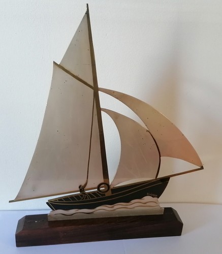 Sculpture bronze voilier - sculpture,