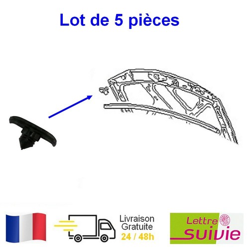 Clips capot joint - 5x,