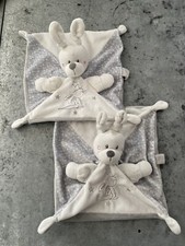 Lot doudou plat lapin blanc - 2,