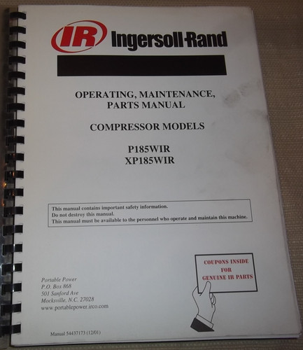 Ingersoll rand p185wir - rand,