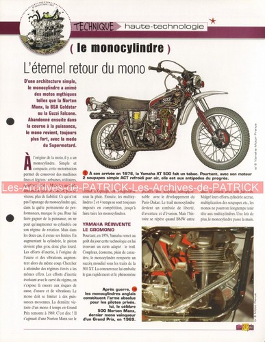 Technique monocyclindre 500 - technique, xt