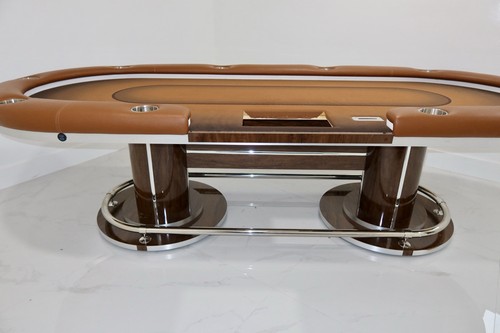 Custom poker table walnut - poker,
