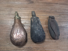 3x poire à poudre ancienne
