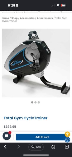 New total gym cyclotrainer - new, 2