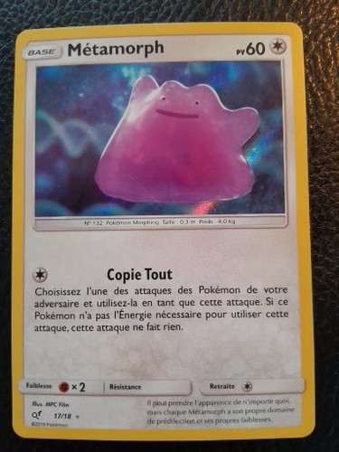 Métamorph carte pokemon - métamorph, 17/18