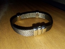 bracelet RARE albanu acier 4 tresser MONACO PLAQUER ARGENT 