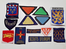 Gros lot Guides et  scouts d'Europe 13 patch, badge, écusson GSE 12