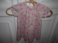 JACADI magnifique robe liberty smocks et broderie 6 mois TBE LIVRAISON GRATUITE