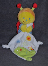 ?Doudou Abeille Papillon Coccinelle Mouchoir POMMETTE Aile Rouge Peluche TTBE