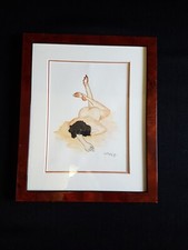 Aquarelle Femme Nue Signée