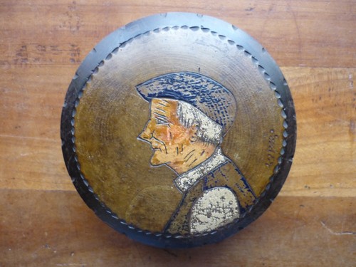 Ancienne boîte ronde bois - boîte,