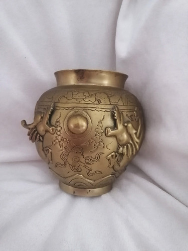 Ancien vase chinois bronze - vase,