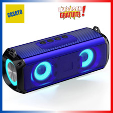 Enceinte Bluetooth LED RGB Rockmia EBS-045 Sans Fil BT5.0 Bass TWS Micro 
