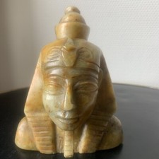 Tête Buste Statue Pharaon Égyptienne En Alabatre