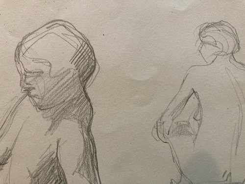 Drawing dessin crayon - drawing, portrait