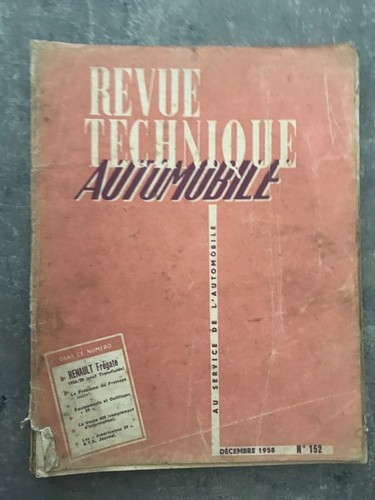 Revue technique rta - technique, renault
