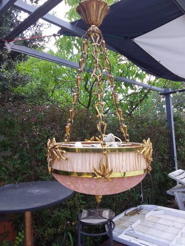 Lustre bronze lucien gau - lustre,