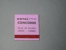 HOTEL CONCORDE TARBES  POCHETTE ALLUMETTES MATCH BOX