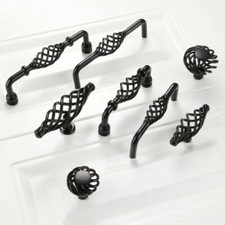 Vintage / Retro Bird Cage Cuisine Armoire Porte Placard Tiroir Pull Poignée Noir