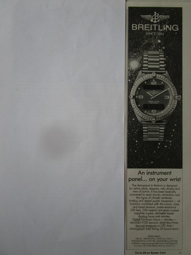 1989 pub montre - montre, breitling