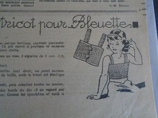ANCIEN PATRON POUR LA POUPEE " BLEUETTE CORSET AU TRICOT DECEMBRE  1948