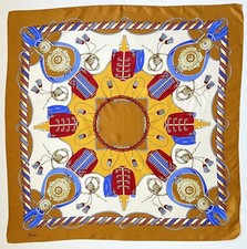 Carré en soie habit d'uniforme MONTANA vintage