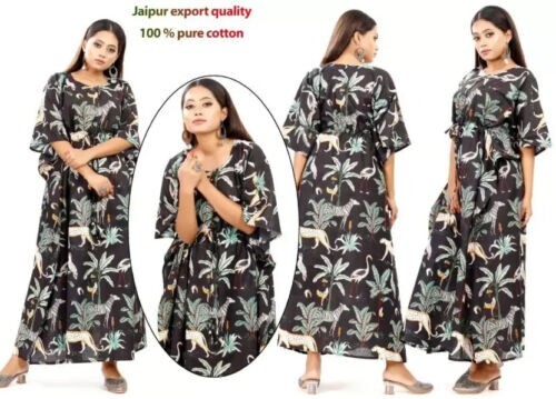 Noir imprimé floral robe - noir,