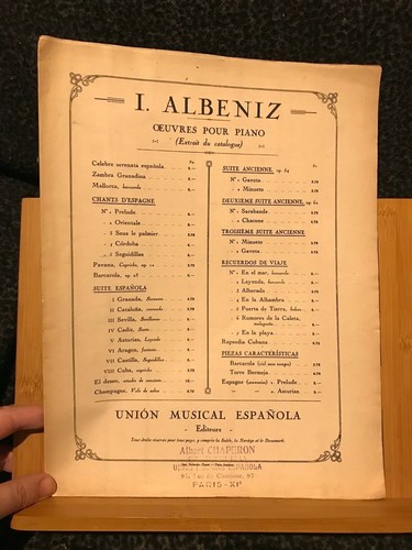 Albéniz séguidillas piano - albéniz,